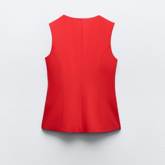 NWT Zara 2-Piece Set Lined Button Vest and Pants With Slit - Picture 5 of 16